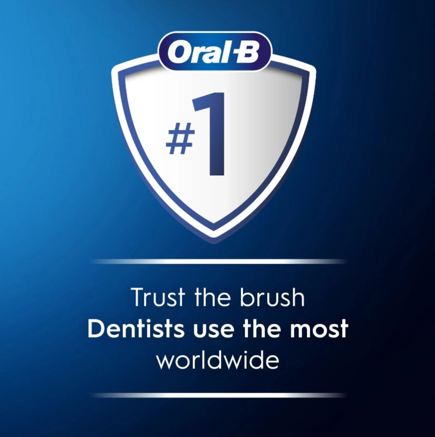 Oral-B Pro 400 3D White Vitality Electric Toothbrush (Rechargeable) – Blue (with 2 Brush Heads)