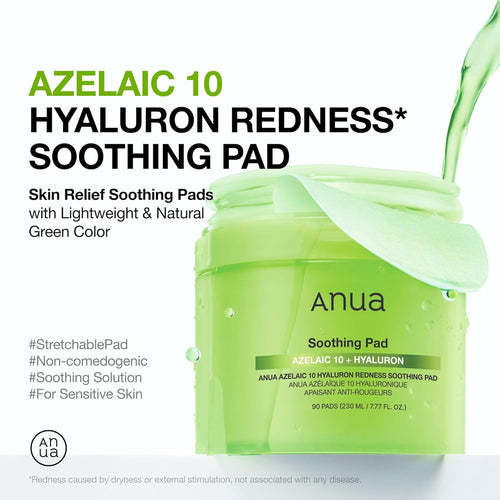 Anua Azelaic 10 Plus Hyaluron Redness Soothing Pads