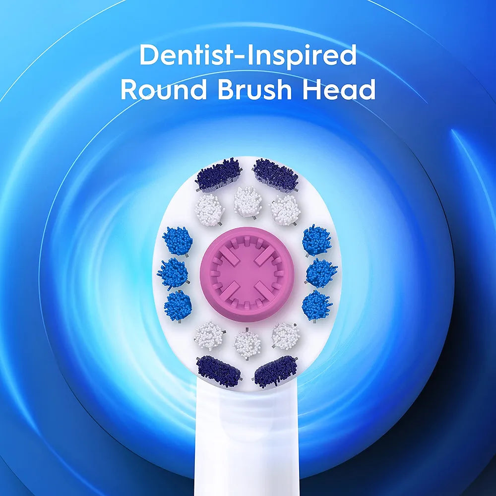 Oral-B Pro 400 3D White Vitality Electric Toothbrush (Rechargeable) – Blue (with 2 Brush Heads)